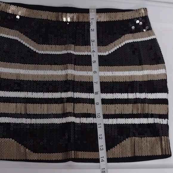 Express Black and Silver Sequin Pencil Mini Skirt Y2K, Rumba,Cocktail. - Picture 8 of 11